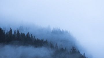 Mist in bergen van Jeroen Linnenkamp