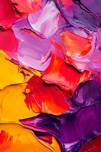 Vibrante kleurpatronen op canvas