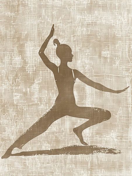 Woman painting Yoga | Elegance in Stillness by Modern Collection