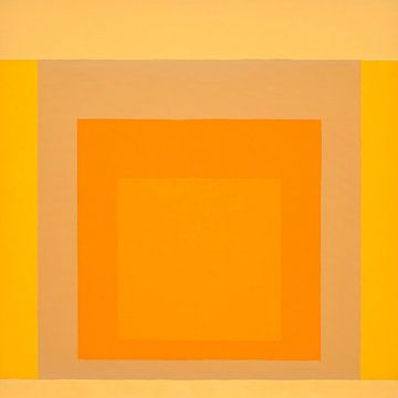 Josef Albers - Studie zur Hommage an das Quadrat, gelb, beige, orange, High Resolution von Vivanne