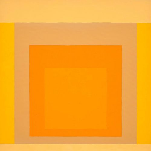 Josef Albers - Studie zur Hommage an das Quadrat, gelb, beige, orange, High Resolution