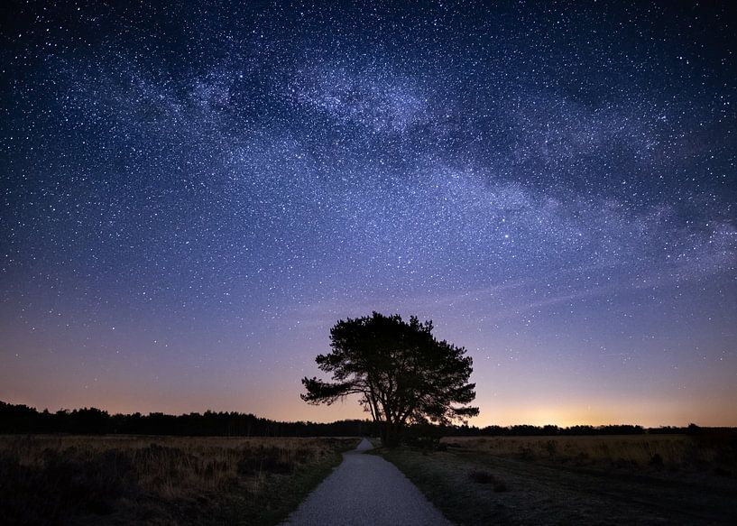 Melkweg boven de Veluwe van Jeroen Linnenkamp