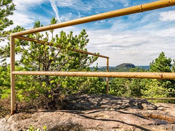 Spitzstein, Saxon Switzerland – Through the railing by Pixelwerk
