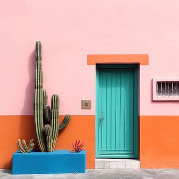 Scène de rue mexicaine colorée