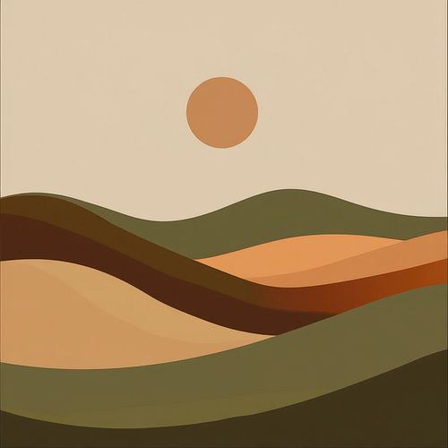Berglandschap zonsondergang