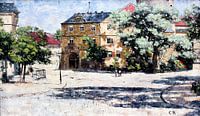 Burgplatz am Schloss in Weimar anagoria, Christian Rohlfs - 1885