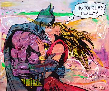 Batman Kissing by Frans Mandigers