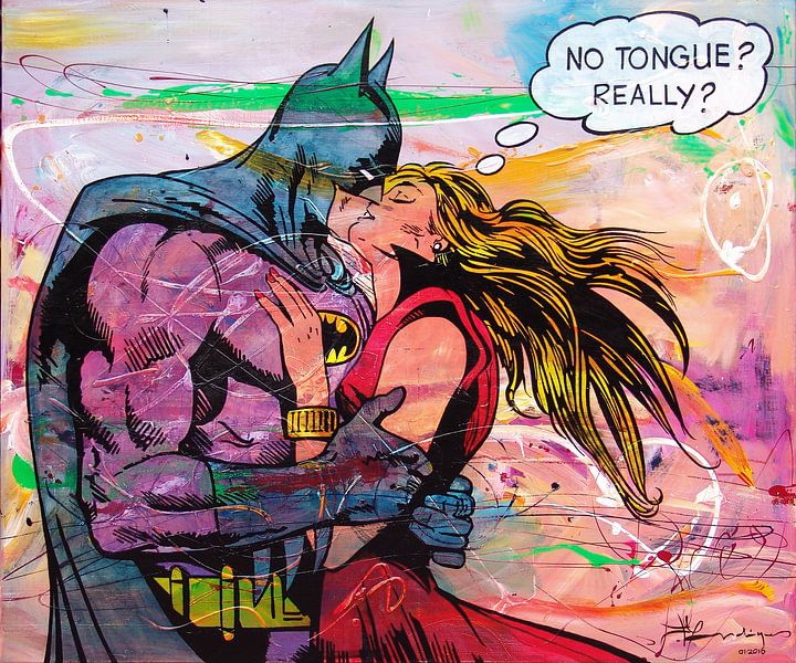 Batman Kissing van Frans Mandigers