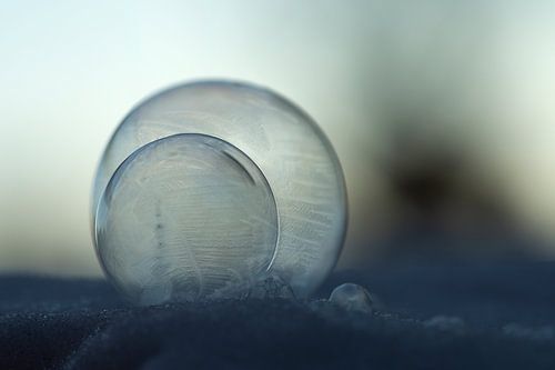 IJsballen in de winter