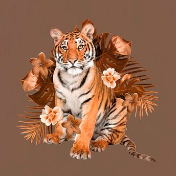 Goldener Dschungel Tiger von Mad Dog Art