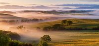 Het heuvellandschap van Toscane Val d'Orcia Italië
