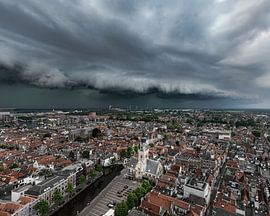 Storm over the Waag in Alkmaar