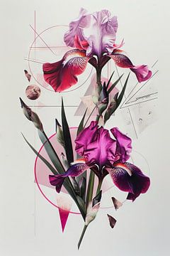 Irissen - Iris kunstwerk van Felix Brönnimann