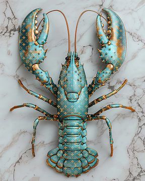 Designer lobster turquoise sur Rene Ladenius Digital Art