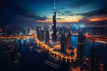 Dubai by night by PixelPrestige