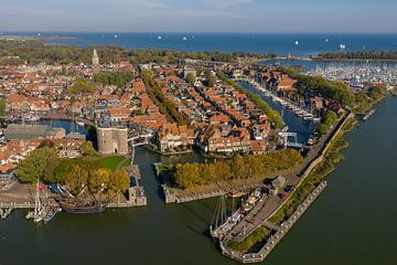 Enkhuizen from above. by Menno Schaefer