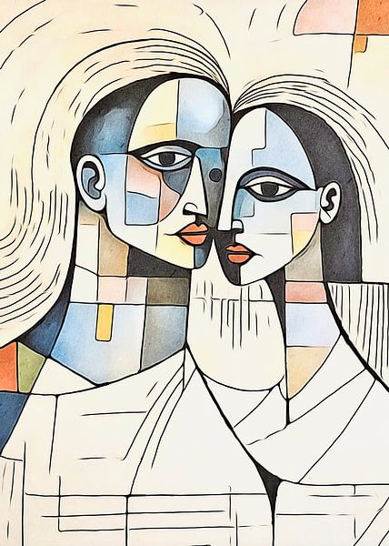 abstracte paren, motief 3 van zam art