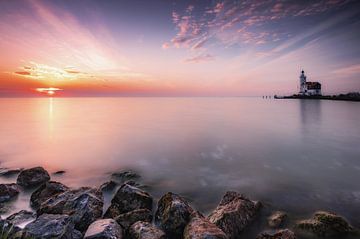 Sunrise at "The Horse of Marken" by Jos Reimering