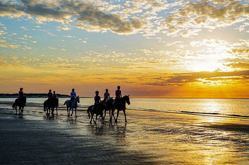 Paardrijden op het strand