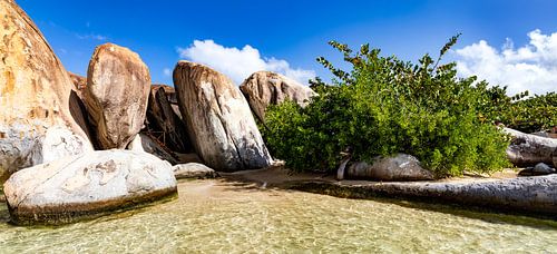 Caribisch gebied, granietrotsen, eiland Virgin Gorda