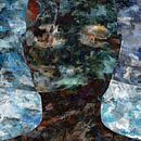 Abstract grunge portret vrouw van Maurice Dawson thumbnail