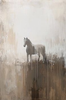 Paard in abstracte kleuren