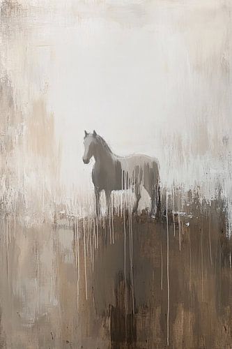 Paard in abstracte kleuren