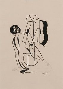 Francis Picabia - Ohne Titel oder Akt mit Gitarre (circa 1922)