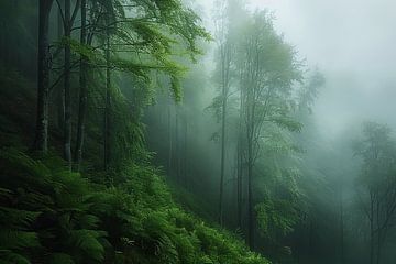 ochtendlicht in het bos van Egon Zitter