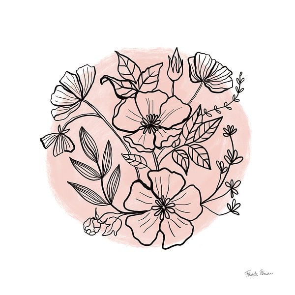 Black and White Botanical III Rose, Farida Zaman by Wild Apple
