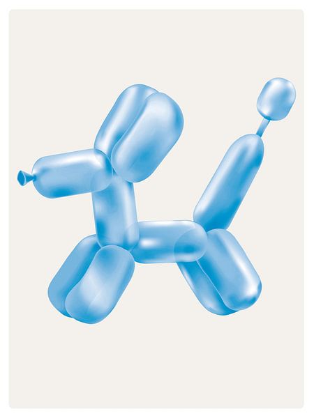 Balloon dog - Blue by Malou Studio