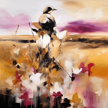 Vogelgezang in Abstractie van Karina Brouwer