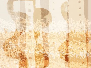 Moderne abstracte kunst. Gouden vormen van Dina Dankers