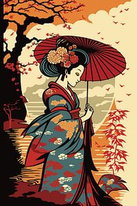 Geisha im Park