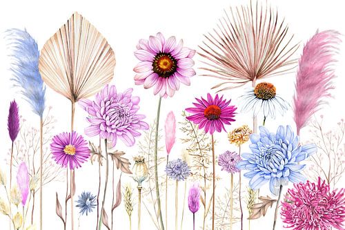 Bloemen droogbloementrend