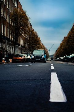 Londoner Taxi in einer Stadtlandschaft von 7.2 Photography