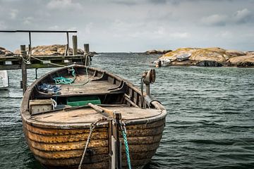 Oude hoten Zweedse vissersboot van Hylke Heidstra