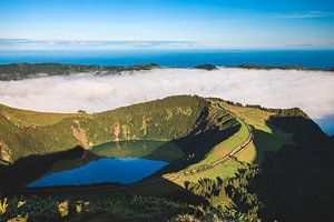 Sete Cidades Caldera en Lagoa Azul op de Azoren van Sascha Kilmer