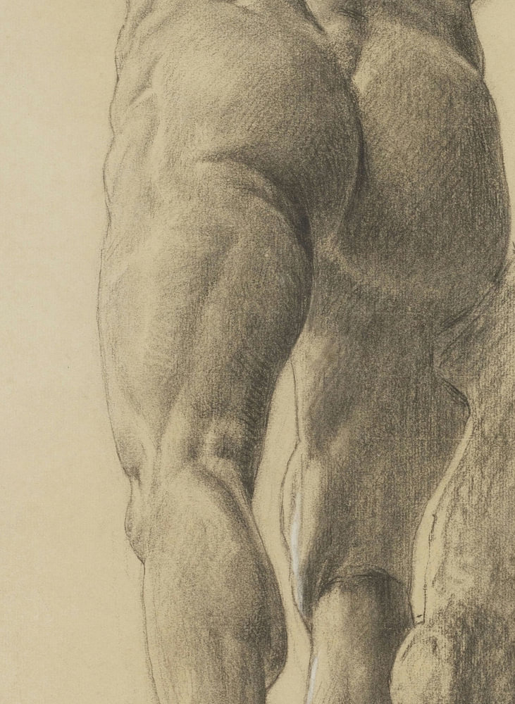 Xu Beihong Gipsen Beeld Van Een Mannelijk Naakt 1920s Van Atelier 