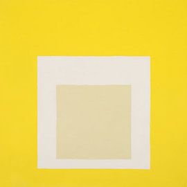 Josef Albers - Hommage an das Quadrat, gelb, weiß, hohe Auflösung von Vivanne