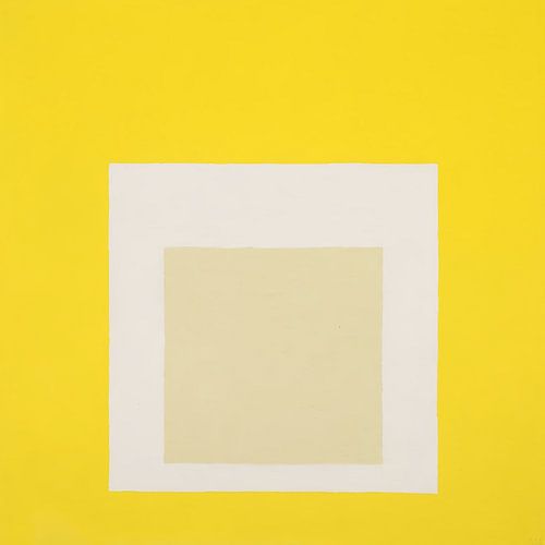 Josef Albers - Hommage aan het plein, geel, wit, hoge resolutie