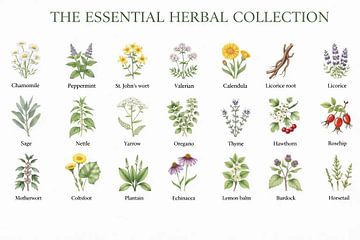 Botanische Sammlung: 21 wichtige Kräuter von Ariadna de Raadt-Goldberg