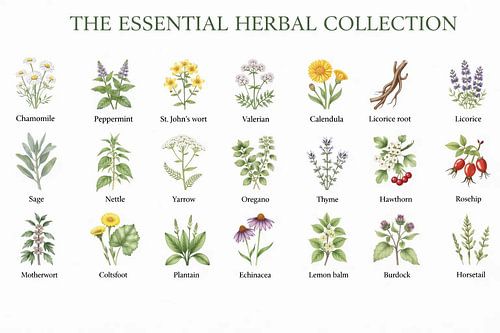 Botanische Sammlung: 21 wichtige Kräuter von Ariadna de Raadt-Goldberg