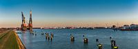 Sleipnir - grootste kraanschip ter wereld in Rotterdam Panoramafoto bijzonsondergang van Erik van 't Hof thumbnail
