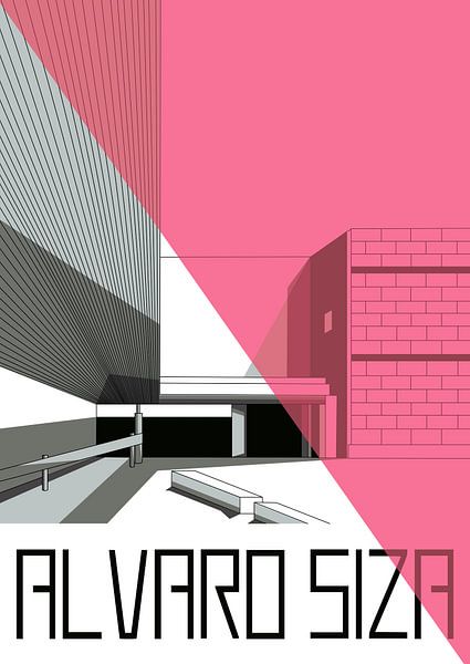 Alvaro Siza 5 - Pink Triangle by TAAIDesign