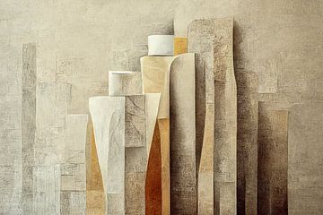 Abstract beige van Bert Nijholt