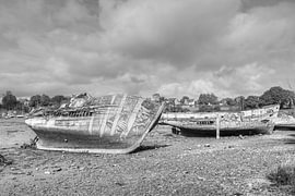 HDR urbex Cimetiere a bateaux scheepskerkhof te Quelmer bretagne