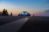Audi RS4 B7 in de zonsondergang