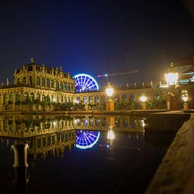 Zwinger (Dresden) by night by Alfred Meester