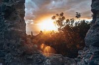Schloss Sonnenuntergang Griechenland